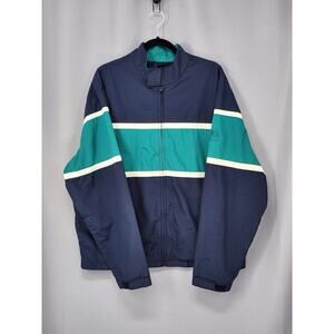 Vtg Eddie Bauer Windbreaker Mens Large Navy Jacket Outdoor Hiking Technical